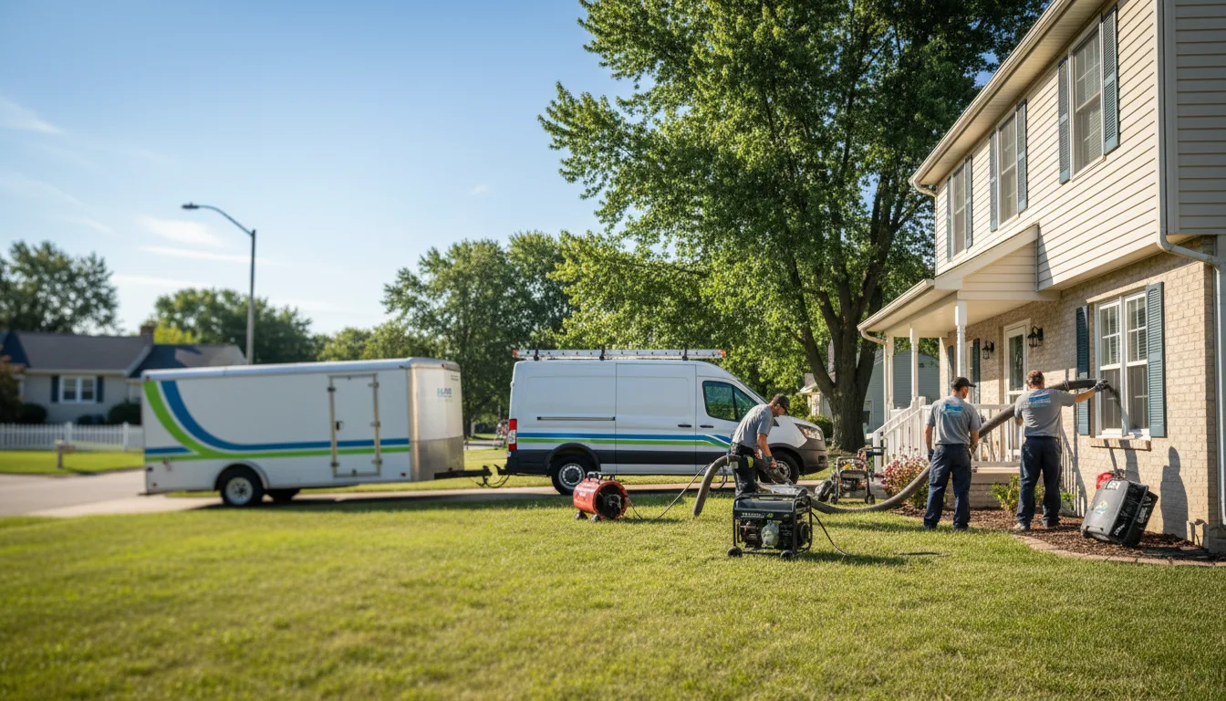 Flooded Basement Restoration And Cleanup With Repair in Grabill, IN near me